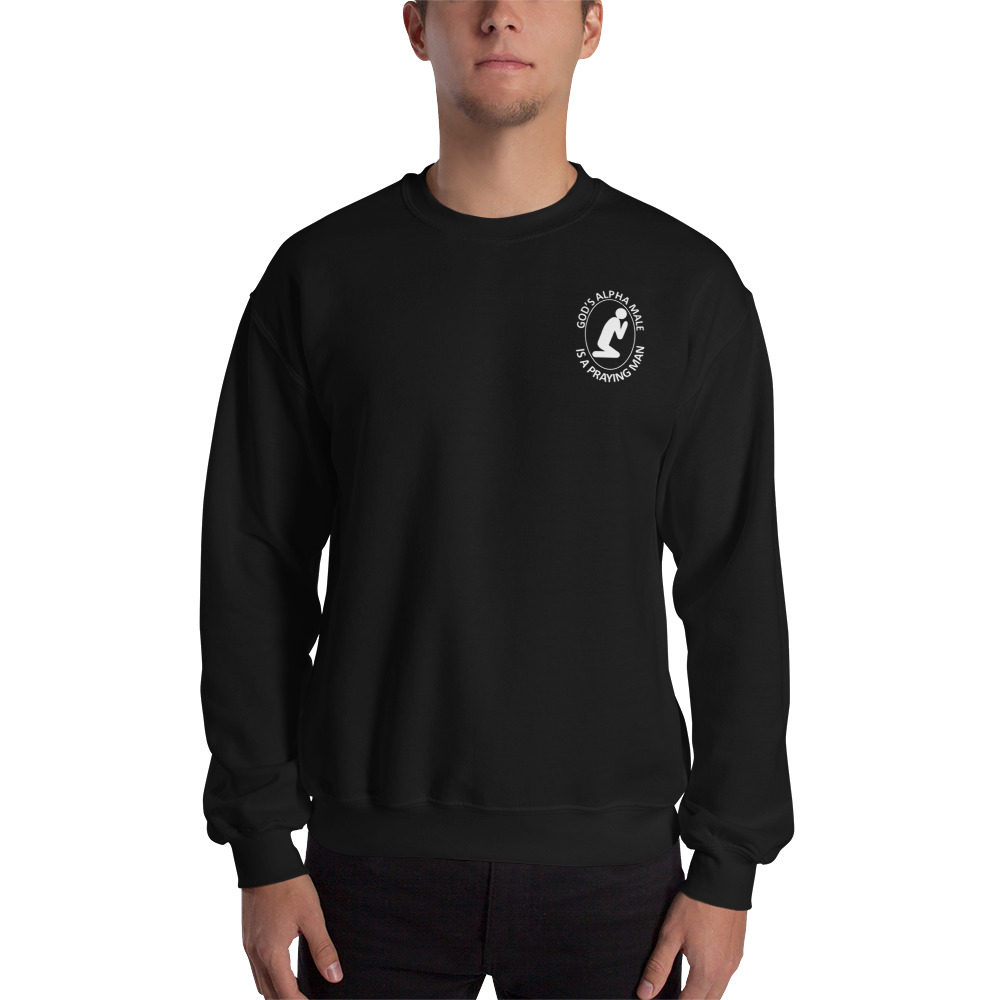 Sweatshirt. Black. God’s Alpha Male. Christian Spiritual. – Gods Alpha Male