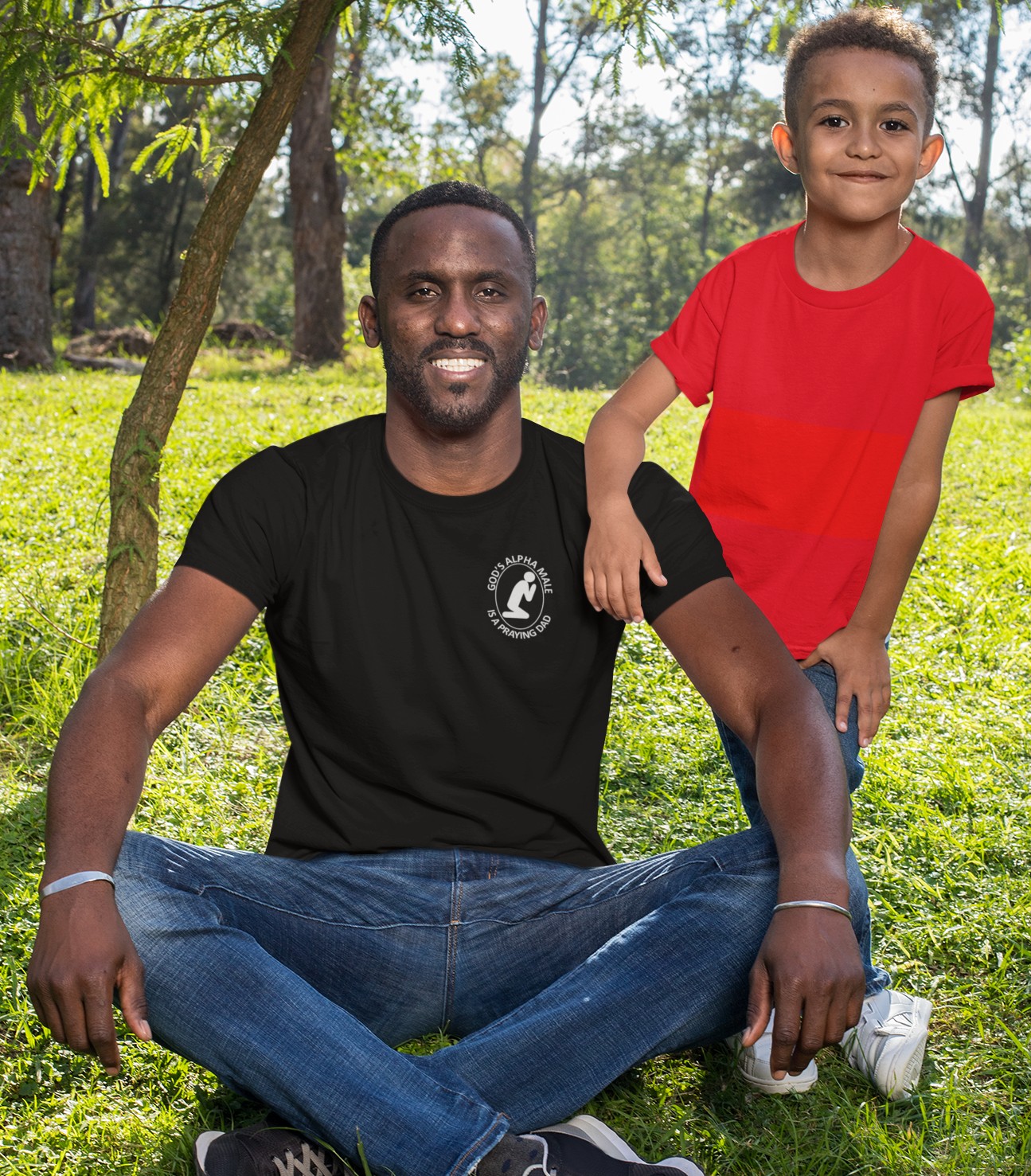 GOD’S ALPHA MALE IS A PRAYING DAD | CHRISTIAN TSHIRT | HUSBAND | FATHER | SON | ANNIVERSARY | BIRTHDAY - Image 3