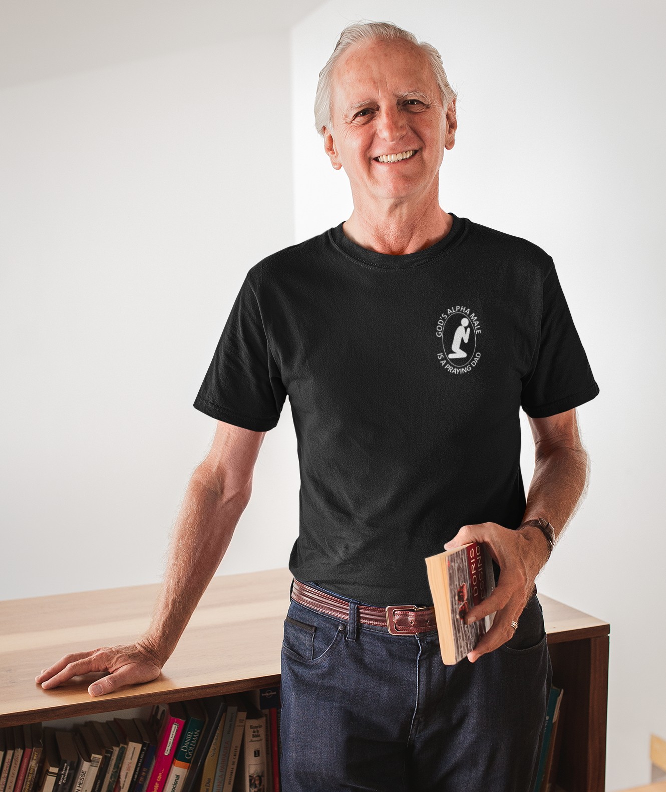 GOD’S ALPHA MALE IS A PRAYING DAD | CHRISTIAN TSHIRT | HUSBAND | FATHER | SON | ANNIVERSARY | BIRTHDAY - Image 4